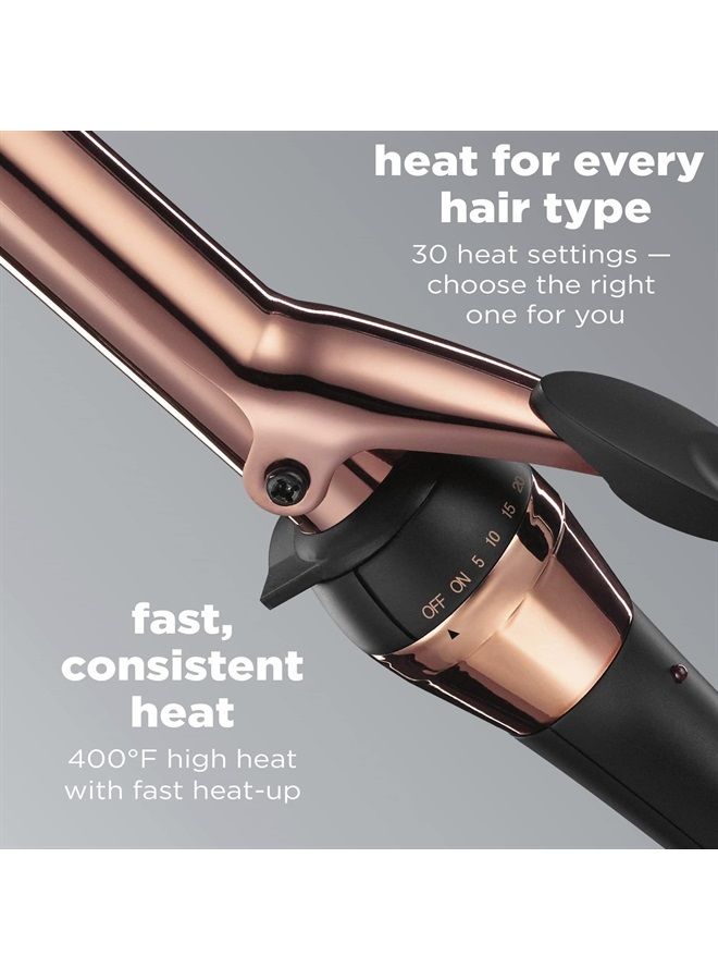 CONAIR إنفينيتي برو من كونير مكواة تجعيد ذهبية وردية من التيتانيوم بقطر 1 إنش، أسطوانة بقطر 1 إنش تنتج تجعيدات كلاسيكية - للاستخدام على الشعر القصير والمتوسط والطويل، ذهب. - Image 3