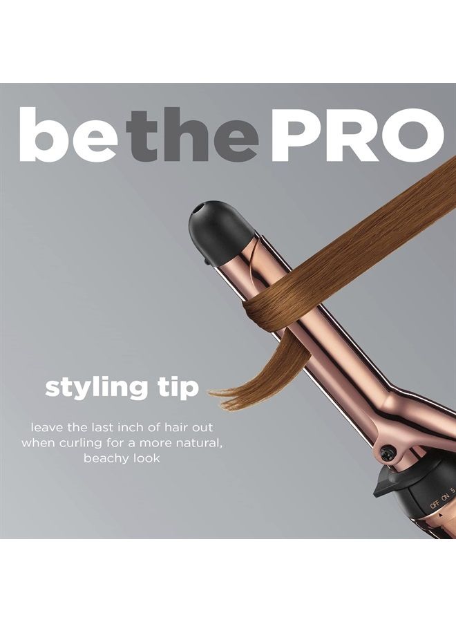 CONAIR إنفينيتي برو من كونير مكواة تجعيد ذهبية وردية من التيتانيوم بقطر 1 إنش، أسطوانة بقطر 1 إنش تنتج تجعيدات كلاسيكية - للاستخدام على الشعر القصير والمتوسط والطويل، ذهب. - Image 4