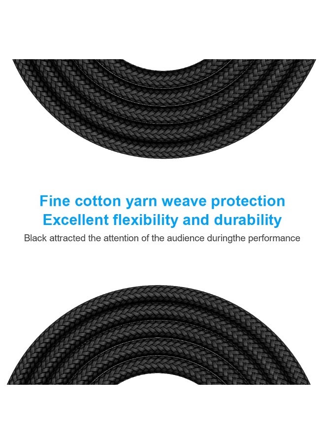 شاربدو كابل جيتار 6 أقدام كابل آلات كهربائية كابل AMP للباس جيتار كهربائي، جيتار باس، مندولين كهربائي، صوت احترافي (زاوية قائمة إلى مستقيم، أسود) - Image 5