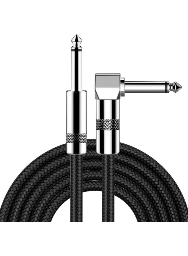 شاربدو كابل جيتار 6 أقدام كابل آلات كهربائية كابل AMP للباس جيتار كهربائي، جيتار باس، مندولين كهربائي، صوت احترافي (زاوية قائمة إلى مستقيم، أسود) - Image 1