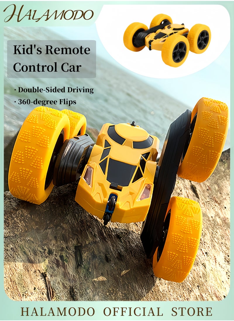 HALAMODO Kid's Remote Control Car Double-Sided Driving 360-degree Flips Rotating Car Toy Fast Stunt RC Cars for Boys and Girls Aged 6-10 Year Old as Birthday Gifts  - Image 1