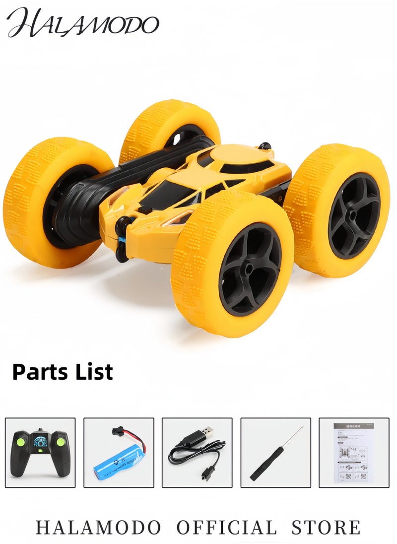 HALAMODO Kid's Remote Control Car Double-Sided Driving 360-degree Flips Rotating Car Toy Fast Stunt RC Cars for Boys and Girls Aged 6-10 Year Old as Birthday Gifts  - Image 3
