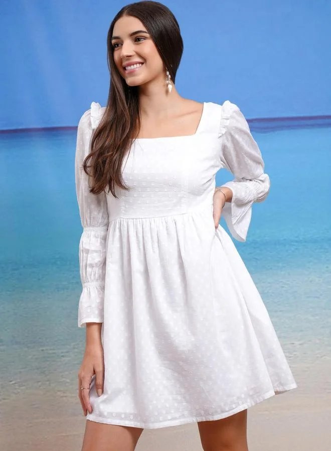 Tokyo Talkies Ruffle Sleeve Mini Dress