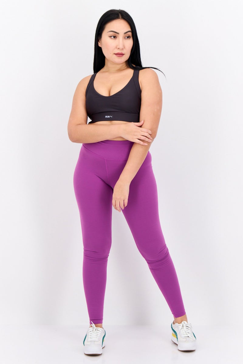 PUMA Women Brand Logo Padded Running Sports Bra, Dark Grey - Image 4