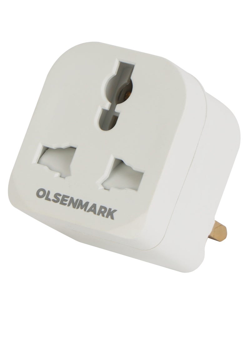 Olsenmark UK Pin to Universal Adaptor Plug OMES1887, PP Housing, Copper Parts and Pin, Global Compatibility, Compact and Portable Design - Image 3
