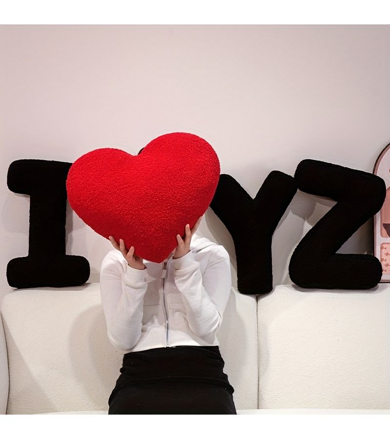 A Letter Throw Pillow For Freely Combining Letters Of Your Choice Soft Cushion Decor For Sofa Home Creative Festival Birthday Gift Style P - Image 1