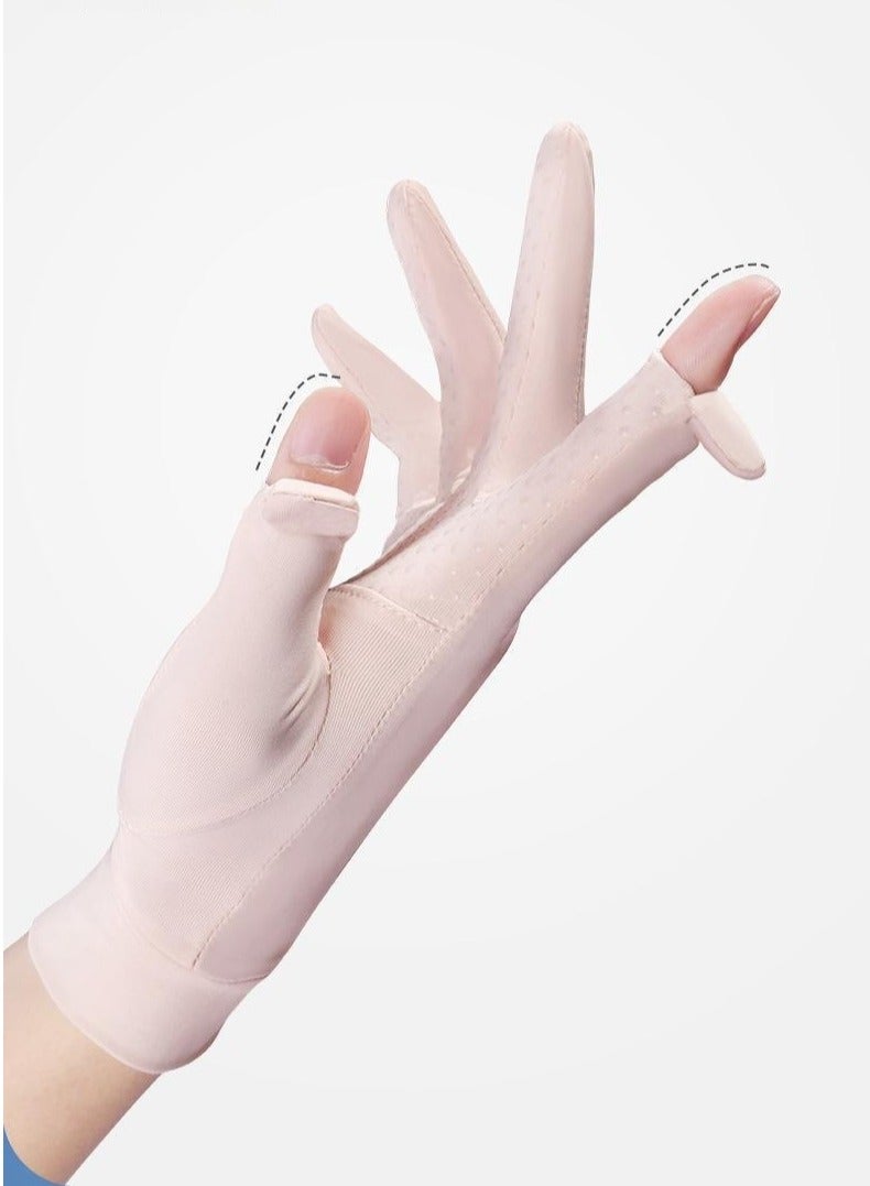 جولوف جوي قفازات نسائية للحماية من الشمس، مضادة للأشعة فوق البنفسجية، صيفية، رفيعة، غير قابلة للانزلاق، بدون أصابع، شاشة تعمل باللمس، قفازات القيادة وركوب الدراجات الاحترافية - Image 4