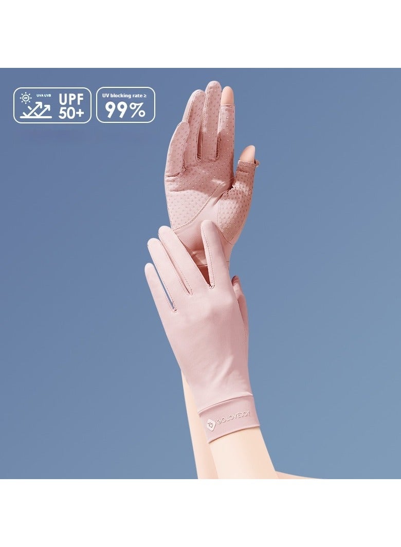 جولوف جوي قفازات نسائية للحماية من الشمس، مضادة للأشعة فوق البنفسجية، صيفية، رفيعة، غير قابلة للانزلاق، بدون أصابع، شاشة تعمل باللمس، قفازات القيادة وركوب الدراجات الاحترافية - Image 1