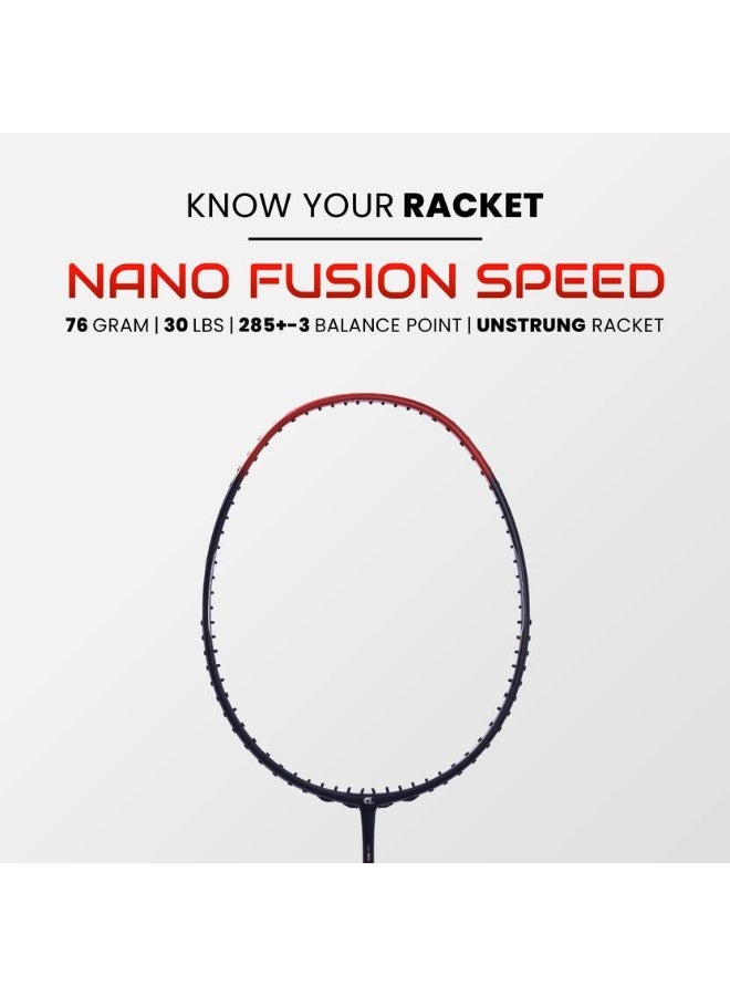 Apacs apacs Nano Fusion Speed 722 (76g, 30LBS) Red Unstrung Badminton Racquet  (Pack of: 1, 76 g)  - Image 3