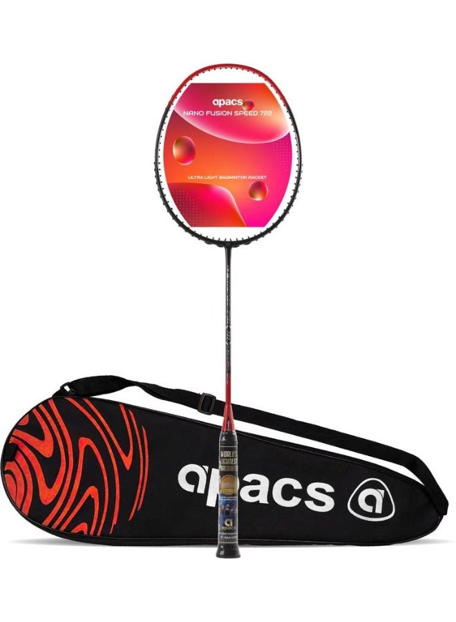 Apacs apacs Nano Fusion Speed 722 (76g, 30LBS) Red Unstrung Badminton Racquet  (Pack of: 1, 76 g)  - Image 2