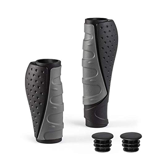 PRUNUS Bike Handlebar Grips, Rubber Ergonomic Antislip Bicycle Handlebar Grips, for MTB Mountain BMX (90MM+130MM) - Image 1