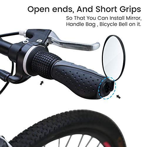 PRUNUS Bike Handlebar Grips, Rubber Ergonomic Antislip Bicycle Handlebar Grips, for MTB Mountain BMX (90MM+130MM) - Image 4