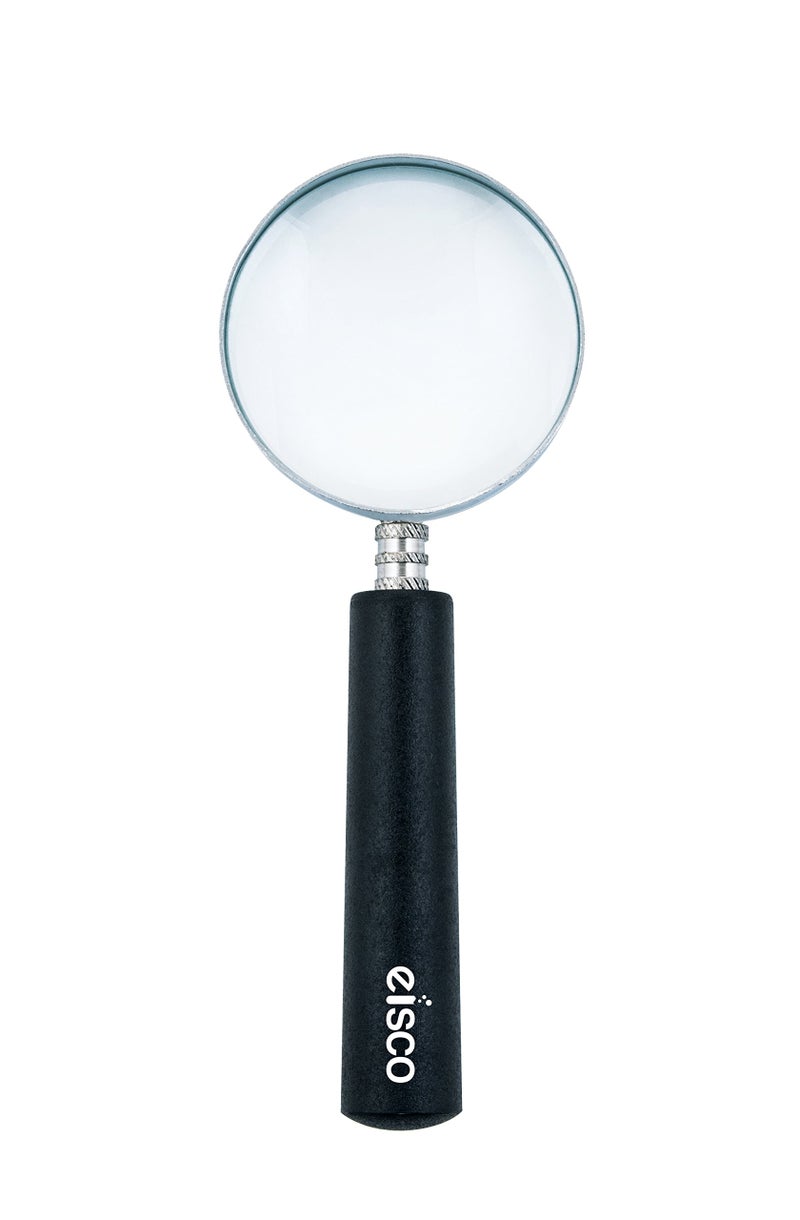 EISCO Magnifying Glass for Reading – 3.5X Handheld Magnifier (50mm) Optical Glass Lens for Books, Small Text, Jewelry, Coins, Crafts, Hobbies, Science, Stamps & Map Reading (Pack of 1) - Image 3