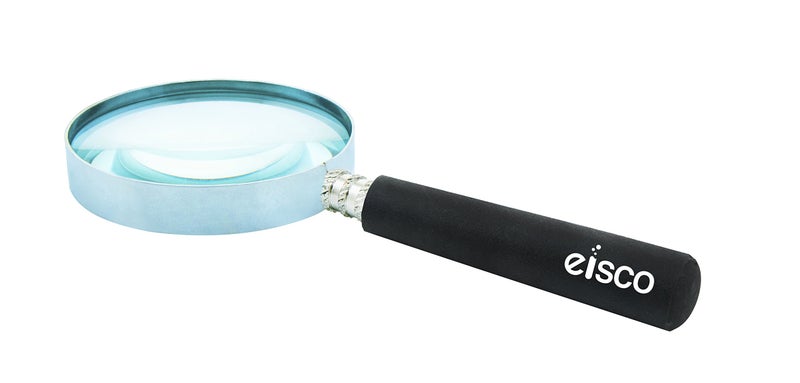 EISCO Magnifying Glass for Reading – 3.5X Handheld Magnifier (50mm) Optical Glass Lens for Books, Small Text, Jewelry, Coins, Crafts, Hobbies, Science, Stamps & Map Reading (Pack of 1) - Image 1