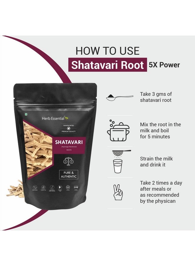 Herb Essential جذر شاتافاري الأساسي بالأعشاب، 100 جرام | عشب عجيب من الأيورفيدا | الهليون المتفرع | ستابوار (عبوة 100 جرام من 1) - Image 5
