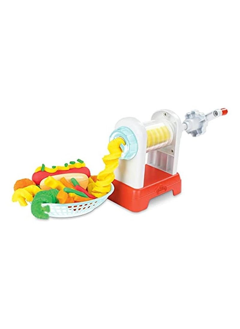 Green Tiger - Play-Doh Kitchen Creations Spiral Fries Playset for Kids 3 Years and Up with Toy French Fry Maker, Play-Doh Drizzle, and 5 Modeling Compound Colors, Non-Toxic - Image 1
