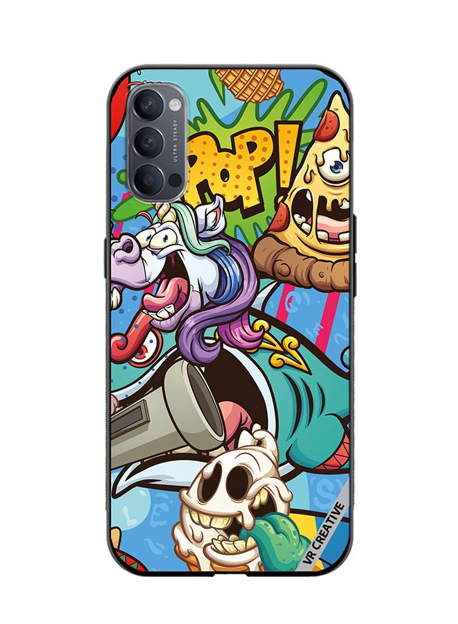 VR CREATIVE Protective Case Cover For Oppo Reno4 Pro 5G Cartoon Design Multicolour - Image 1