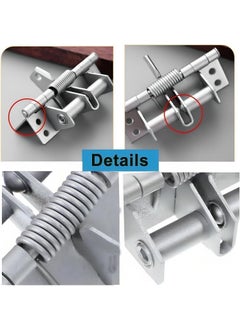 HARICEN HARICEN 3 in 1 Automatically Door Hinge Lock Automatic Self Closing Door Hinges with Positioning with Screws for Gate Kitchen Cabinets Closet Wooden Fences Stainless Steel Multicolor  - Image 5