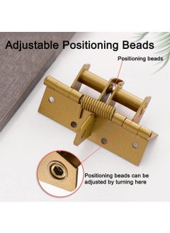 HARICEN HARICEN 3 in 1 Automatically Door Hinge Lock Automatic Self Closing Door Hinges with Positioning with Screws for Gate Kitchen Cabinets Closet Wooden Fences Stainless Steel Multicolor  - Image 3
