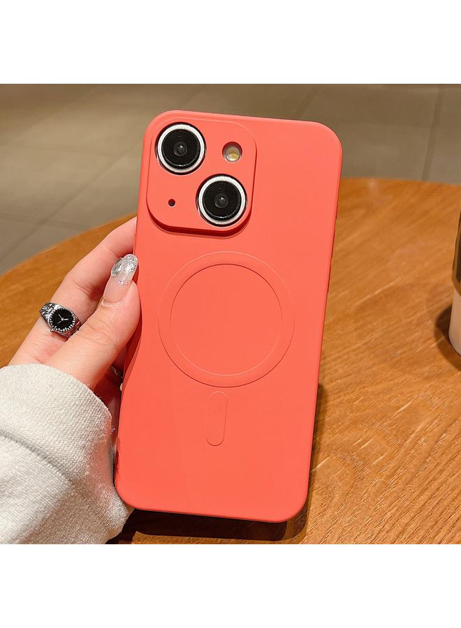 S-TOP Case For iPhone 15 Plus Solid Color Liquid Silicone MagSafe Magnetic Phone Case - Image 1