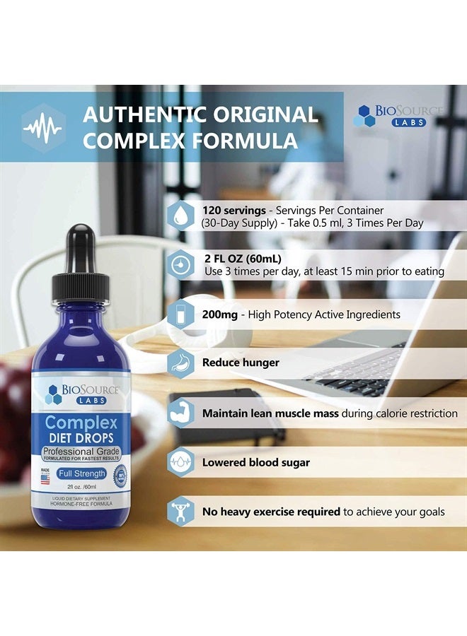 BioSource Labs Complex Diet Drops – Best Natural Weight Management Drops for Men and Women (2 x 2-Ounce Bottle) - Image 4