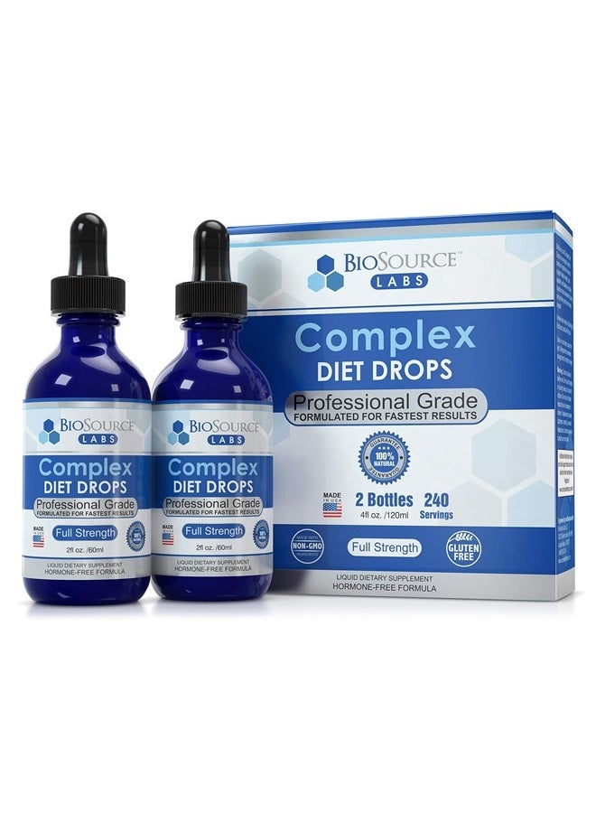 BioSource Labs Complex Diet Drops – Best Natural Weight Management Drops for Men and Women (2 x 2-Ounce Bottle) - Image 1