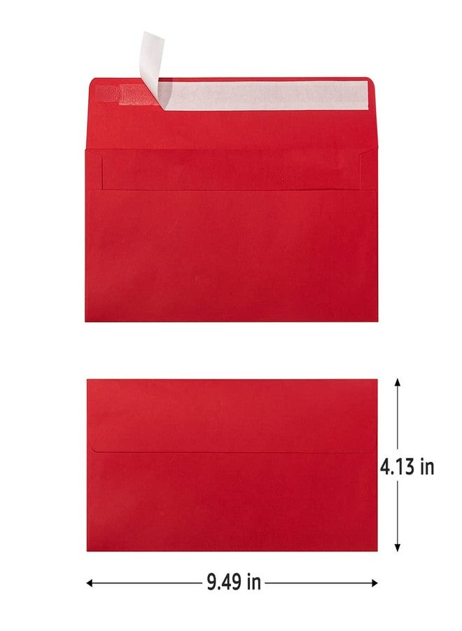 Wishop 100 Pack Christmas Green and Red #10 Business Envelopes Self Seal Standard Envelopes for Office Checks, Business, Letter Mailing Invoices, 4.13 x 9.49 Inches - Image 2