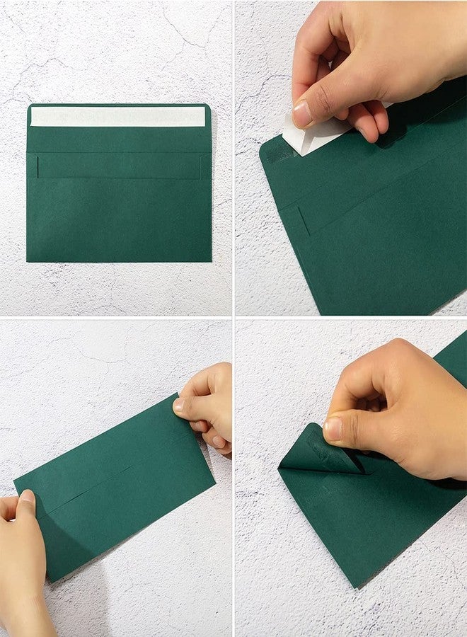 Wishop 100 Pack Christmas Green and Red #10 Business Envelopes Self Seal Standard Envelopes for Office Checks, Business, Letter Mailing Invoices, 4.13 x 9.49 Inches - Image 3