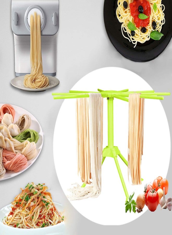 LogHog Pasta Drying Rack Collapsible,Fresh Noodles Hanging Stander,Household Pasta Drying Tool for Kitchen,Foldable Plastic Noodles Stander Spaghetti Holder Stand with 4 Legs and 10 Arm Handles - Image 3