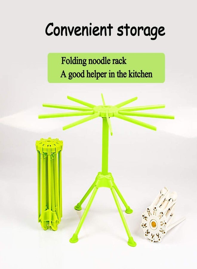 LogHog Pasta Drying Rack Collapsible,Fresh Noodles Hanging Stander,Household Pasta Drying Tool for Kitchen,Foldable Plastic Noodles Stander Spaghetti Holder Stand with 4 Legs and 10 Arm Handles - Image 5