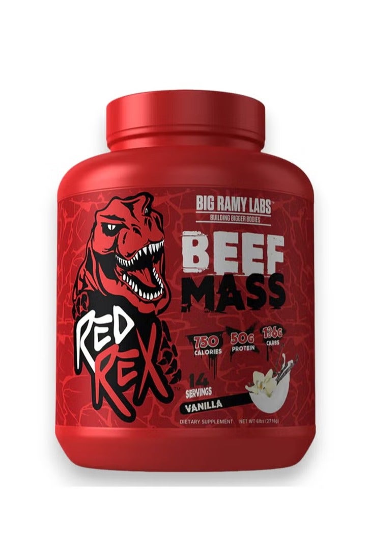 BIG RAMY LABS ماس لحم بقر ريد ركس، بنكهة الفانيليا، 6 رطل