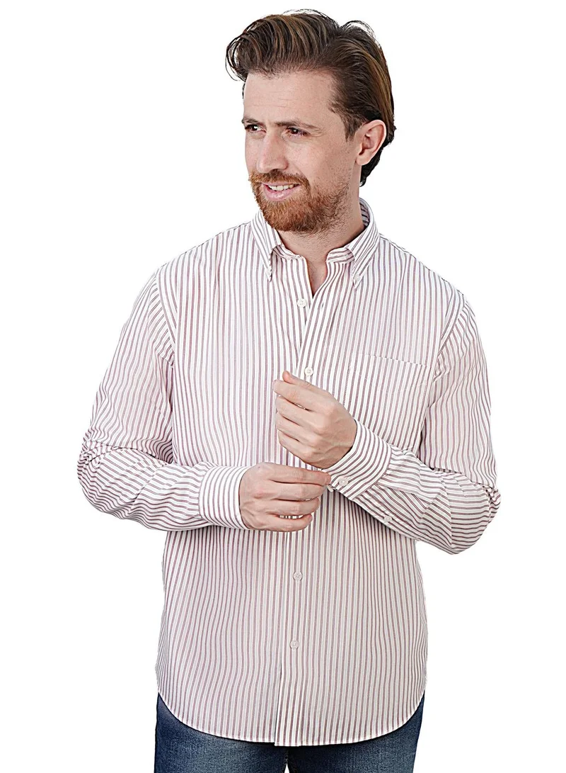 Men's Wrinkle-Free Long Sleeve Cotton Oxford Shirt