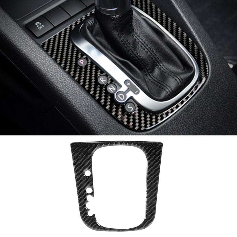 Carbon Fiber Gear Shift Panel Trim: 3D Arc Edge, Exquisite Workmanship, Classic Carbon Fiber Style - Perfect Fitting, Easy Install with Back Tape for Car Interior Upgrade & Decoration - Image 3