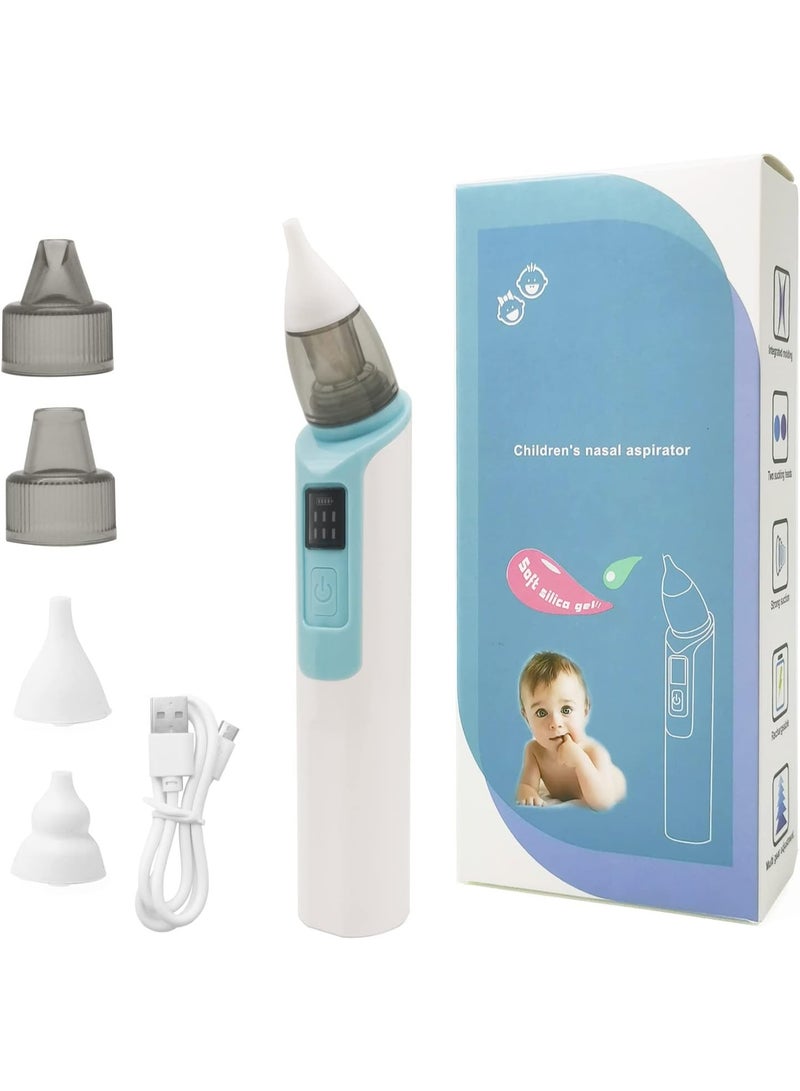 Electric Baby Nasal Aspirator – USB Rechargeable Nose Sucker with 6 Suction Levels & 2 Silicone Tips – Professional Nose Cleaner for Newborns, Toddlers & Kids - Image 1
