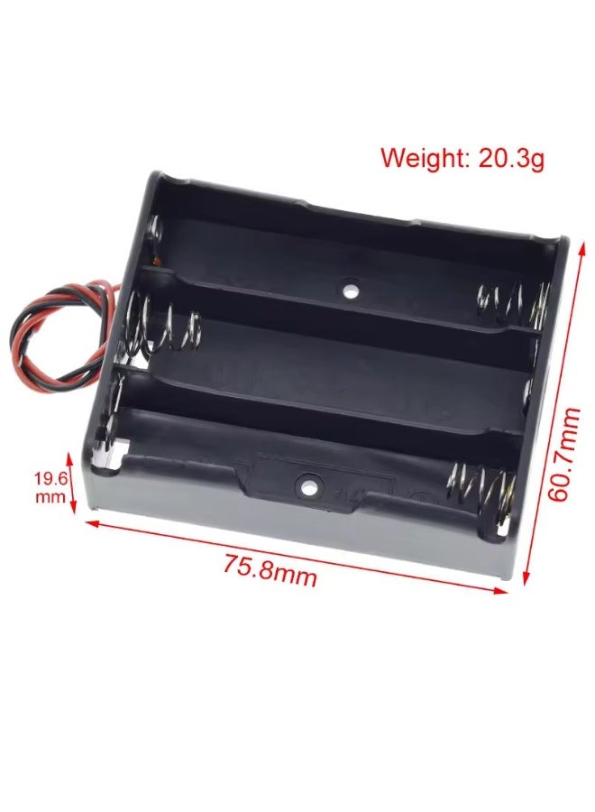 حامل ثلاث بطاريات 18650 – حامل بطاريات ليثيوم 18650 × 3 بخرج 11.1 فولت - Image 2