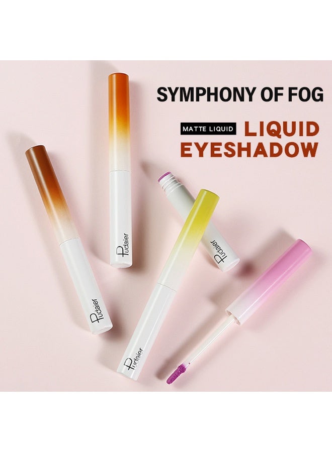 pudaier Liquid Eyeshadow Matte Crease-Proof, High-pigmented Creamy Eye Shadow Stick Neutral Naked Smooth Long-Lasting Full Coverage Easily Blend Eye Makeup for Everyday & Creative Looks, #P02 - Image 3