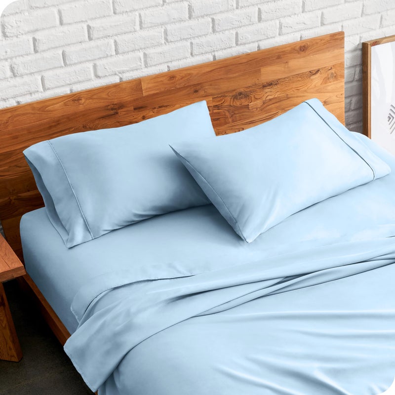 Bare Home Microfiber Pillow Cases - King Size Set of 2 - Cooling Pillowcases - Double Brushed - Light Blue Pillowcases 2 Pack - Easy Care (King Pillowcase Set of 2, Light Blue) - Image 2