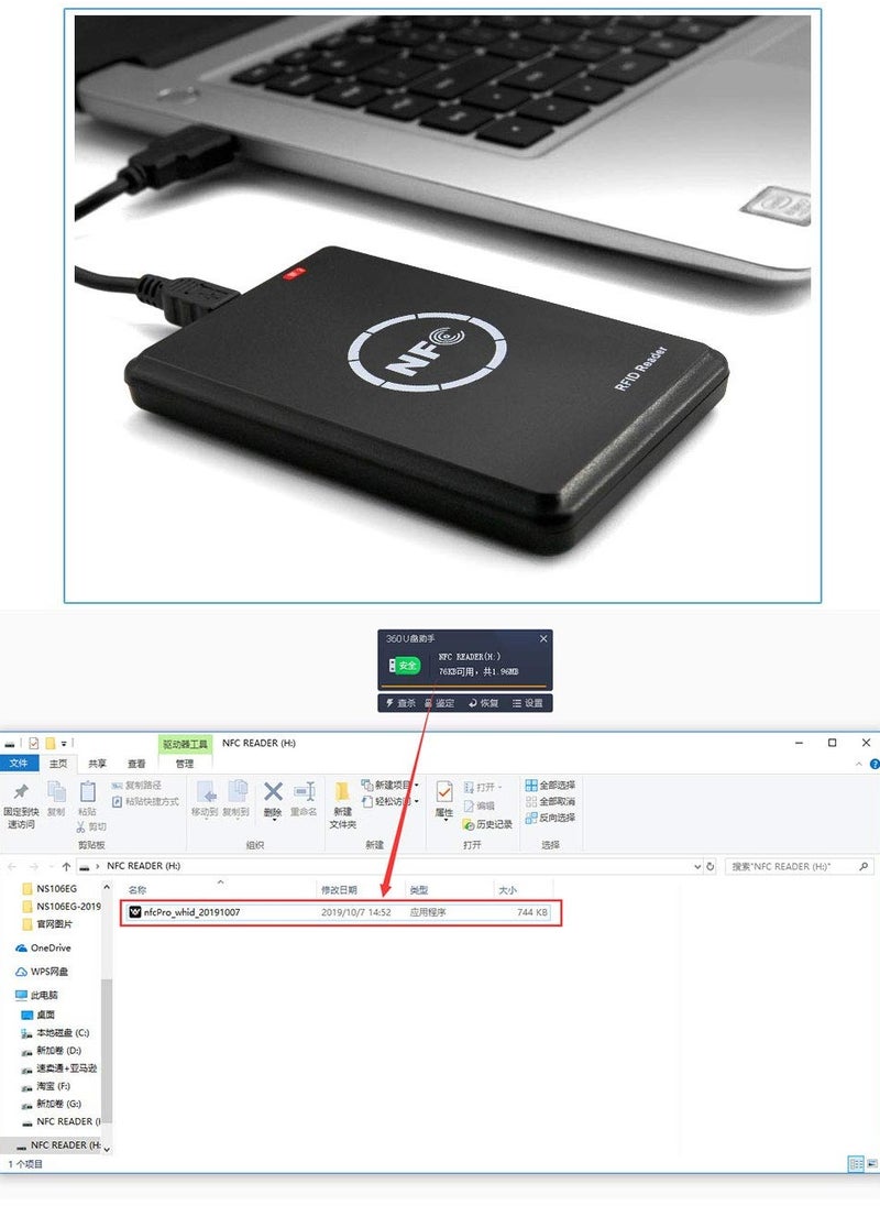 GOMETY - NFC Smart Card Reader Writer, RFID Copier, Duplicator, USB Key Fobs Programmer, ID IC UID, EM4305, T5577 Tag, 125KHz, 13.56MHz - Image 1