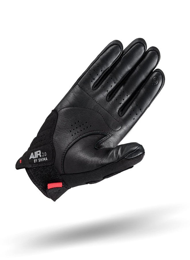 SHIMA AIR 2.0 MEN Motrocycle Gloves for Men - Ventilated, Summer Biker Riding Gloves Mesh with Knuckle and Finger Protectors, Reinforced Palm (Black, M) - Image 2