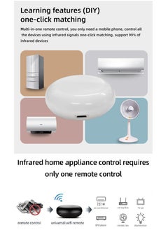 Smart Remote Controller (Alternative of all infrared remote control). Wifi IR. Phone control. Smart Home Control for AC(air conditioner), TV, Lamp, Fan, Alexa, Google Home, Siri Voice Control. Tuya Smart Lite. White - pzsku/ZF03F9BE6D2ACEE0FDA10Z/45/_/1739201741/95c44fb6-8df8-45b2-9088-1501edcf2dba