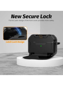 Generic Case for AirPods Pro 2nd Generation, [Stand Functions] Shockproof Rugged Protective Cover Front LED Visible Extra Protection with Carabiner for AirPods Pro 2nd Generatio  - Image 5