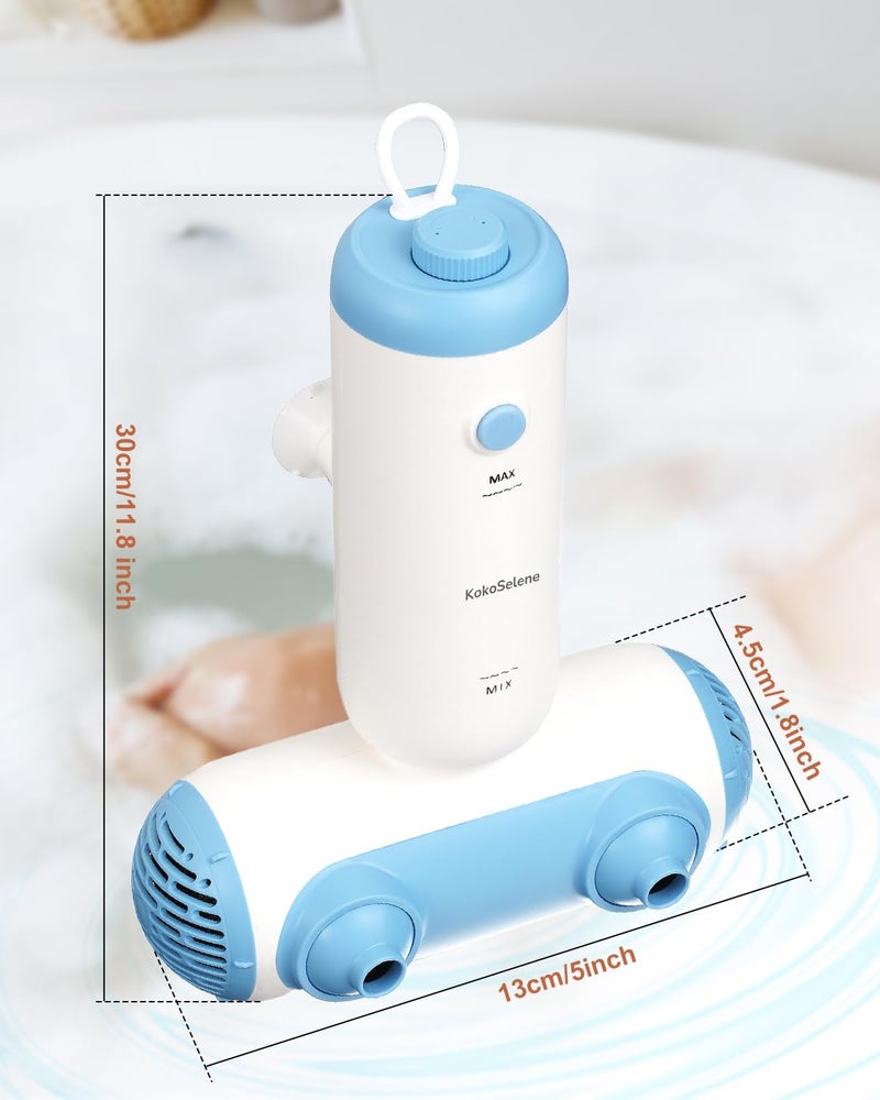 KokoSelene Bath Jets for Tub, Portable Bath Spa for Bathtub with Dual Hydro Jets, Bathtub Spa Machine Creates Soothing Bubbles for Daily Relax at Home Use (Blue) - Image 3