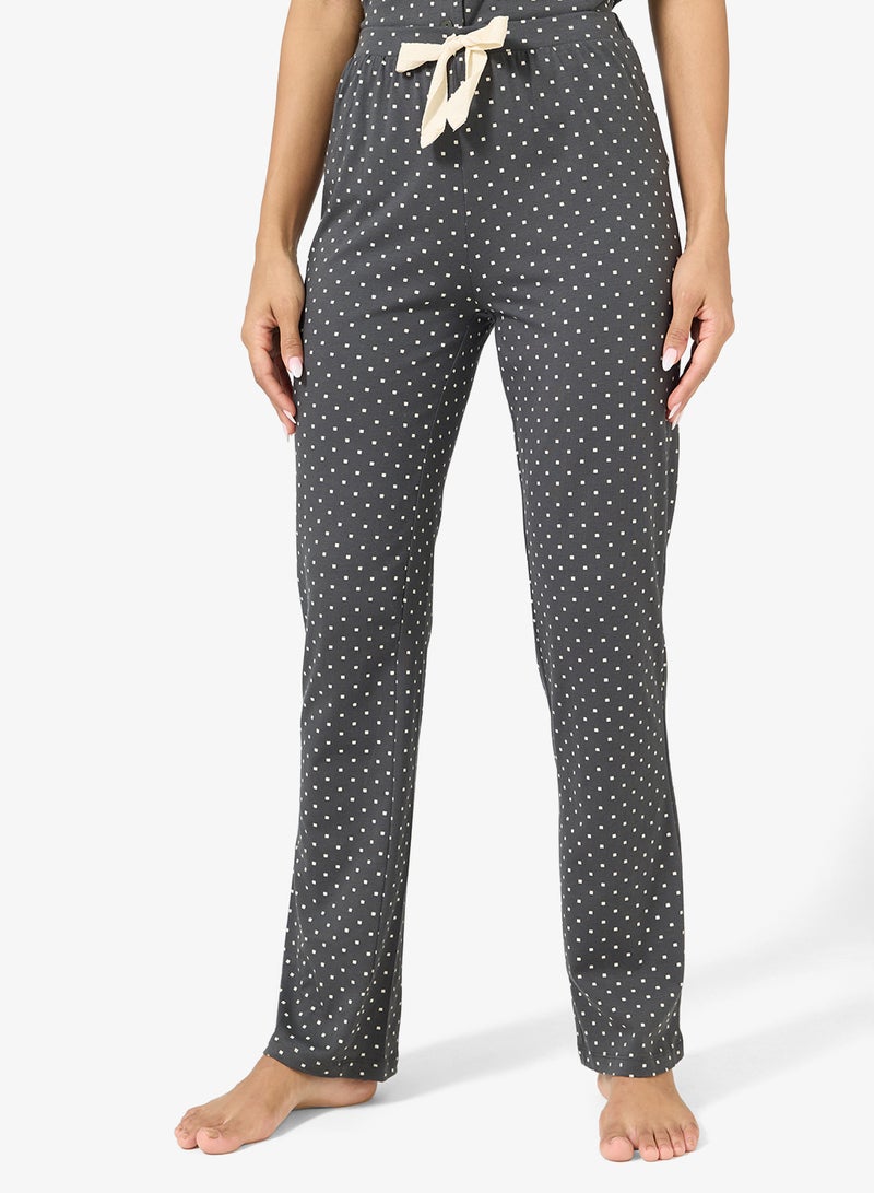 Ginger Button Down Printed Shirt & Pyjama Set - Image 4