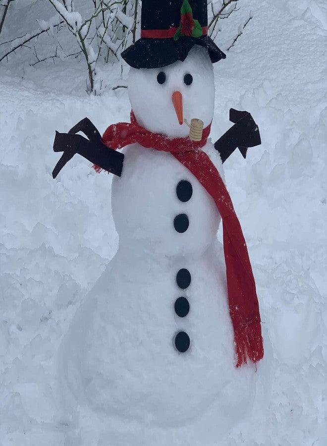Orgrimmar Snowman Decorating Kit Snowman Making Kits Tools Winter Outdoor Toys Decoration (Jumbo) - Image 5