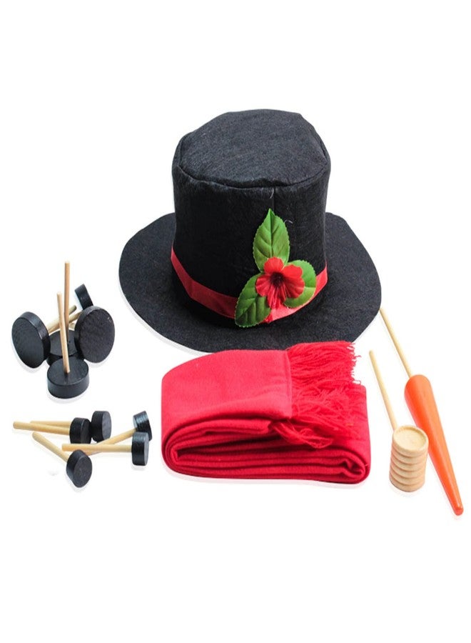 Orgrimmar Snowman Decorating Kit Snowman Making Kits Tools Winter Outdoor Toys Decoration (Jumbo) - Image 3