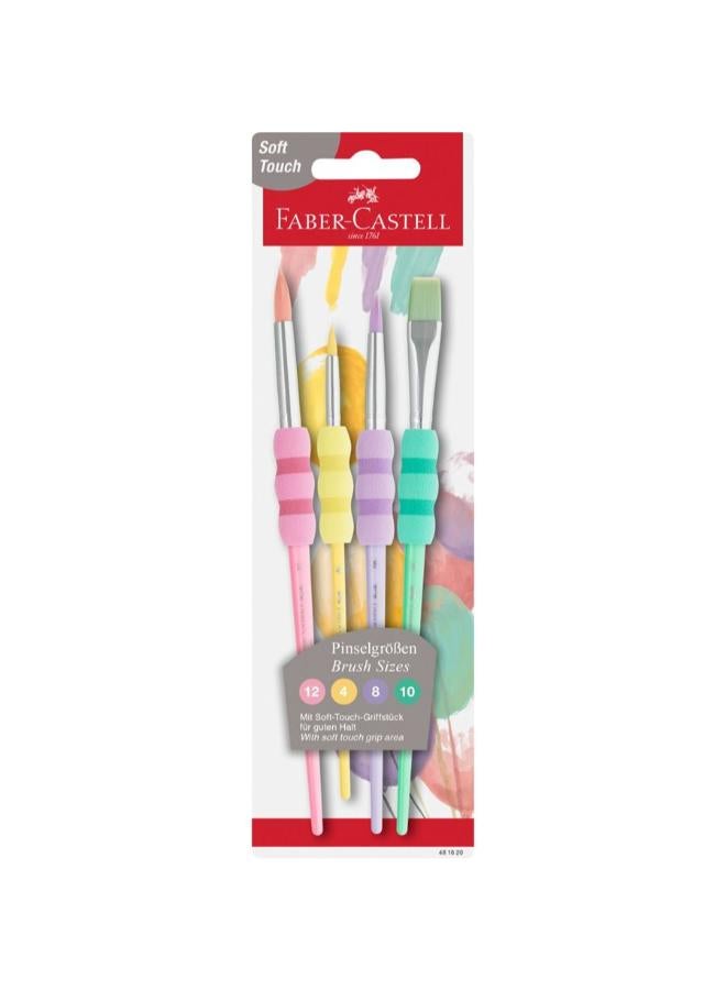 FABER-CASTELL FC Brush set soft touch 4 Pcs Pastel Colors