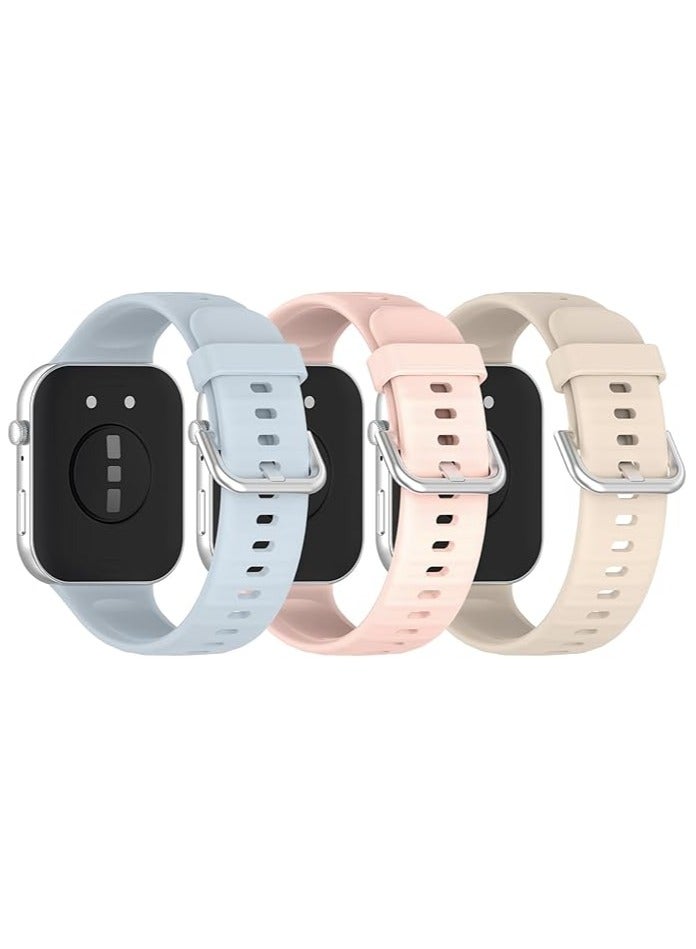 3 Wristbands Compatible with Huawei Watch Fit3 Accessories for Watches Soft Silicone Sports Wristbands Comfortable Breathable Replacement for Huawei Watch Fit 3 Men Women Bracelets - Image 3
