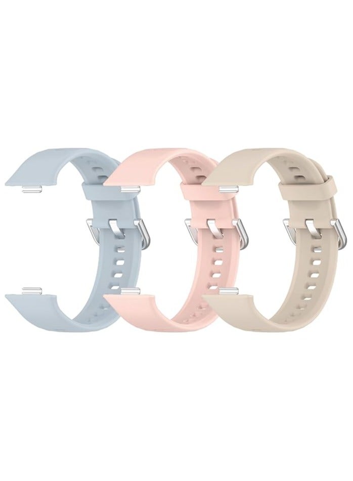 3 Wristbands Compatible with Huawei Watch Fit3 Accessories for Watches Soft Silicone Sports Wristbands Comfortable Breathable Replacement for Huawei Watch Fit 3 Men Women Bracelets - Image 2