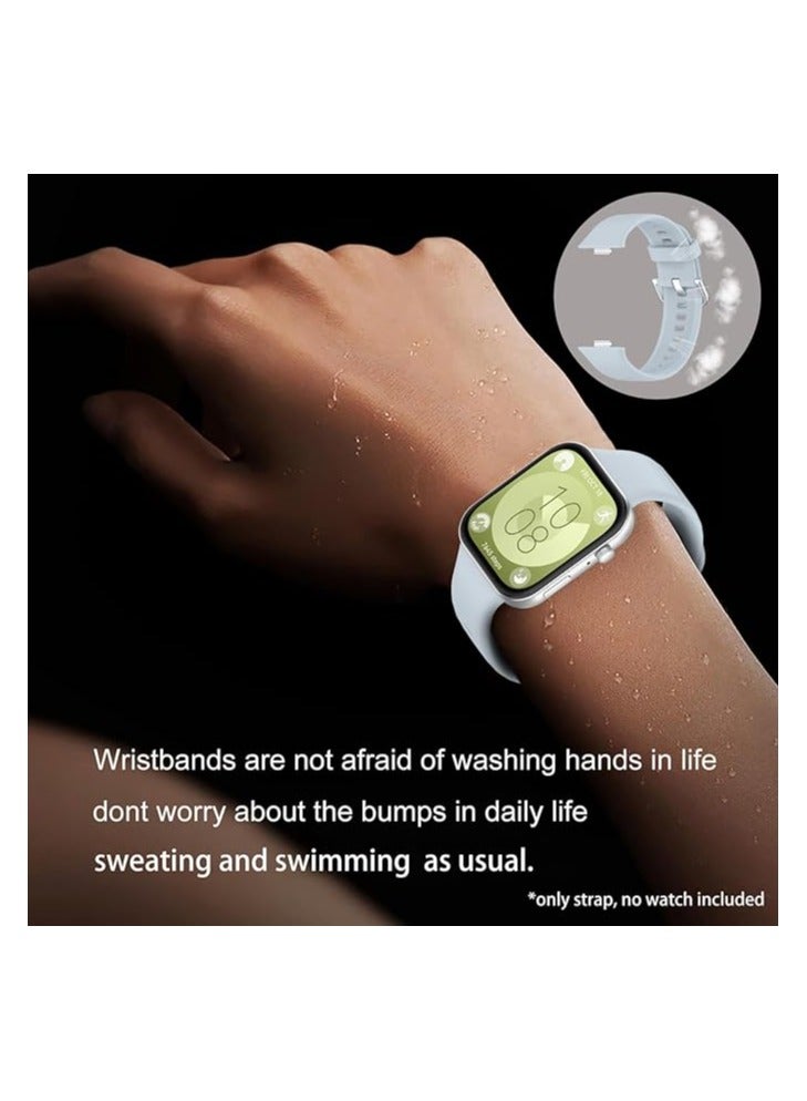 3 Wristbands Compatible with Huawei Watch Fit3 Accessories for Watches Soft Silicone Sports Wristbands Comfortable Breathable Replacement for Huawei Watch Fit 3 Men Women Bracelets - Image 4