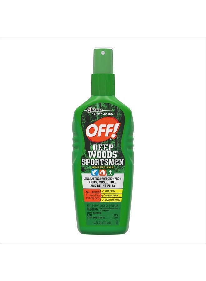 OFF! Deep Woods Sportsmen Insect Repellent Spritz, Bug Spray with Long Lasting Protection from Mosquitoes, 6 oz - Image 1